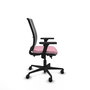 PIQUERAS Y CRESPO Silla de oficina Haches Rosa y Gris con mecanismo Sincro/Traslack