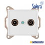 Europa Solera Toma Intermedia de Señal TV y Radio Empotrar Blanco Serie Solera [E3-42998]