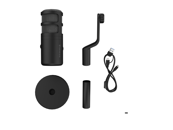 GENESIS Radium 350D Micrófono para PC Negro, USB, Audio Podcast 24 bits 192 kHz, Dinámico con Filtro Antipop Integrado GENESIS Radium 350D Micrófono para PC Negro, USB, Audio Podcast 24 bits 192 kHz, Dinámico con Filtro Antipop Integrado