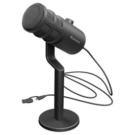 Genesis Radium 350D Micrófono USB para PC, Cardioide, -48 dB, 192 kHz, Negro
