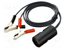 PRO CAR Tomacorriente de encendedor negro con cable de 1m