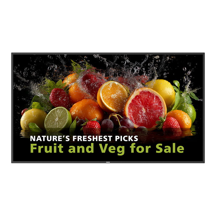 Philips 98BDL5050D Pantalla Digital Signage 98 Pulgadas (247 cm) 4K UHD, Android, WiFi, 2xHDMI, DisplayPort, Altavoces 20W