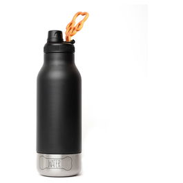 Asobu Buddy - Botella Plegable Acero Inoxidable para Mascotas, 1082 ml, Negra, a Prueba de Fugas, sin BPA