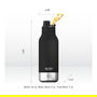 Asobu Buddy - Botella Plegable Acero Inoxidable para Mascotas, 1082 ml, Negra, a Prueba de Fugas, sin BPA