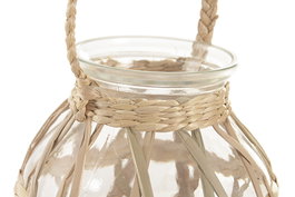 DKD Home Decor Portavela Boho Natural 16 x 12 x 16 cm (12 Unidades)