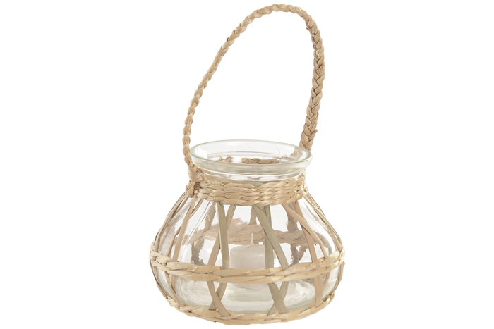 DKD Home Decor Portavela Boho Natural 16 x 12 x 16 cm (12 Unidades)