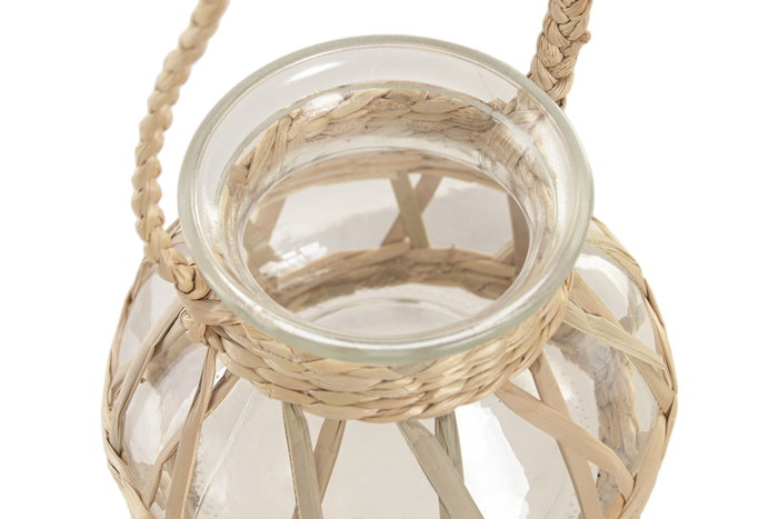 DKD Home Decor Portavela Boho Natural 16 x 12 x 16 cm (12 Unidades)