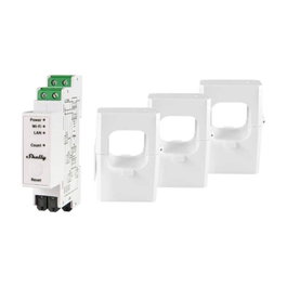 Shelly Pro 3EM-400A Medidor de Energía WLAN LAN 400A con 3 terminales de medición