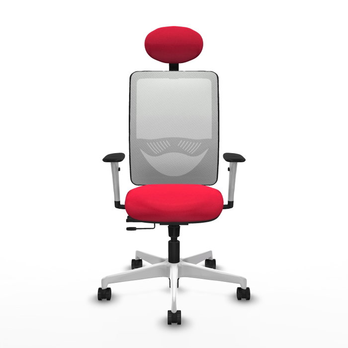 PIQUERAS Y CRESPO Silla de oficina Zulema con mecanismo Sincro/Traslack, Rojo y Blanco PIQUERAS Y CRESPO Silla de oficina Zulema con mecanismo Sincro/Traslack, Rojo y Blanco