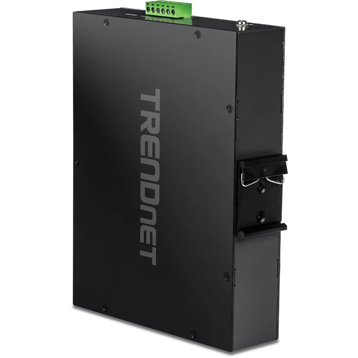 TRENDNet Switch Industrial TI-PGM102 Gigabit Ethernet 10 Puertos (8 PoE+ de 240W, 2 SFP) para Montaje en Rail DIN/IP30/Pared, Negro