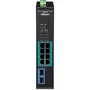 TRENDNet Switch Industrial TI-PGM102 Gigabit Ethernet 10 Puertos (8 PoE+ de 240W, 2 SFP) para Montaje en Rail DIN/IP30/Pared, Negro