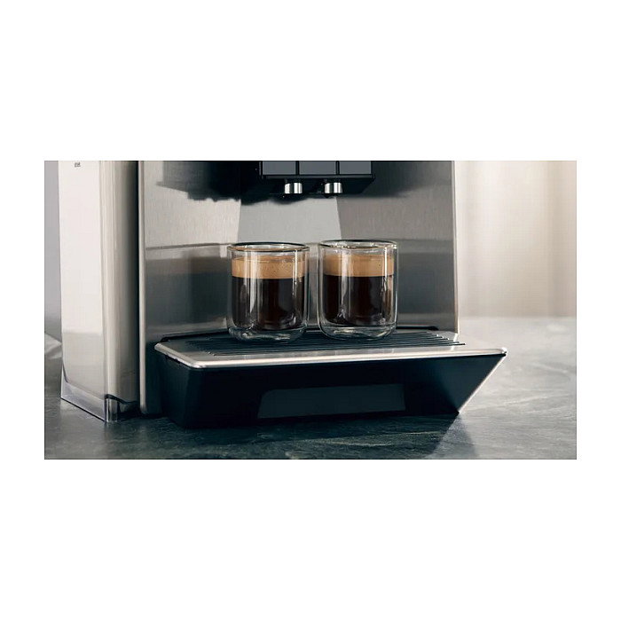 Siemens TQ903D03 Cafetera Superautomática Espresso con Molinillo Integrado, Tanque de Leche 0.7L, 19 Bar, 1500W, 2 Tazas Simultáneas, Acero Inoxidable