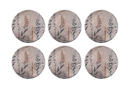 Hermia Juego de Platos de Servicio de Cerámica Navideño 25.5x25.5x2.5 Pulgadas 6 Piezas