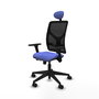PIQUERAS Y CRESPO Silla de oficina Motilla con mecanismo Sincro/Traslack, Azul claro y Negro