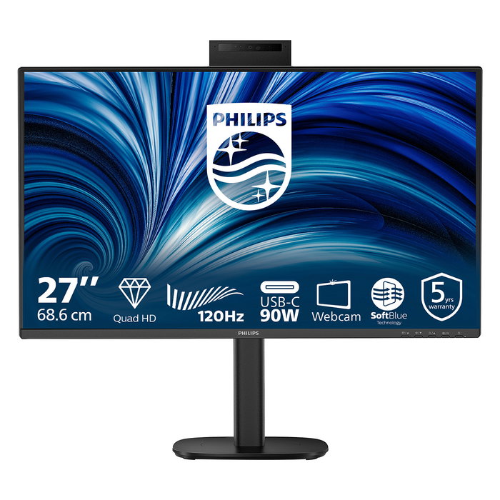 Philips 27B2U3601H Monitor 68.5cm (27") IPS QHD 2560x1440 120Hz Adaptive Sync USB-C 90W HDMI DisplayPort Negro Philips 27B2U3601H Monitor 68.5cm (27") IPS QHD 2560x1440 120Hz Adaptive Sync USB-C 90W HDMI DisplayPort Negro