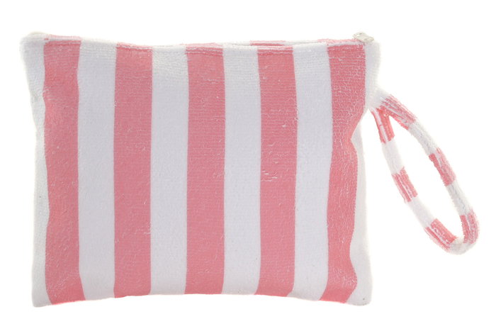 DKD Home Decor Neceser Mediterraneo Azul Coral Poliester 21 x 26 cm (6 Unidades)