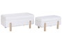 DKD Home Decor Descalzadora Set 2 Poliéster Crudo y Marrón