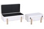 DKD Home Decor Descalzadora Set 2 Poliéster Crudo y Marrón