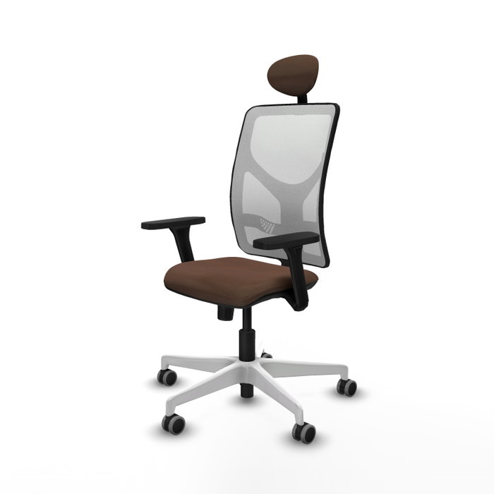 PIQUERAS Y CRESPO Silla de oficina Motilla con mecanismo Sincro, Marrón y Blanco PIQUERAS Y CRESPO Silla de oficina Motilla con mecanismo Sincro, Marrón y Blanco