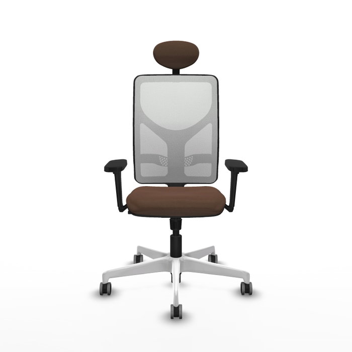 PIQUERAS Y CRESPO Silla de oficina Motilla con mecanismo Sincro, Marrón y Blanco PIQUERAS Y CRESPO Silla de oficina Motilla con mecanismo Sincro, Marrón y Blanco