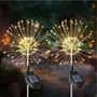 Lumisky LUM3666162003432 Juego de 2 Luces Solares Decorativas Exteriores Efecto Fuegos Artificiales LED 97 cm Alto Fireworks Spike