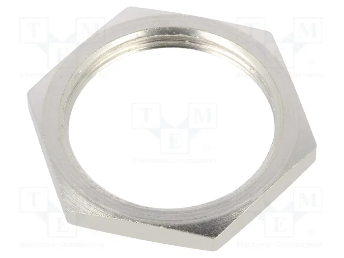 HELLERMANNTYTON Tuerca M63 de latón con recubrimiento de níquel HELLERMANNTYTON Tuerca M63 de latón con recubrimiento de níquel