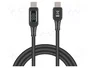 DeLOCK Cable USB Type-C a USB Type-C PD 3.1 140 W con pantalla de potencia, 1,2 m