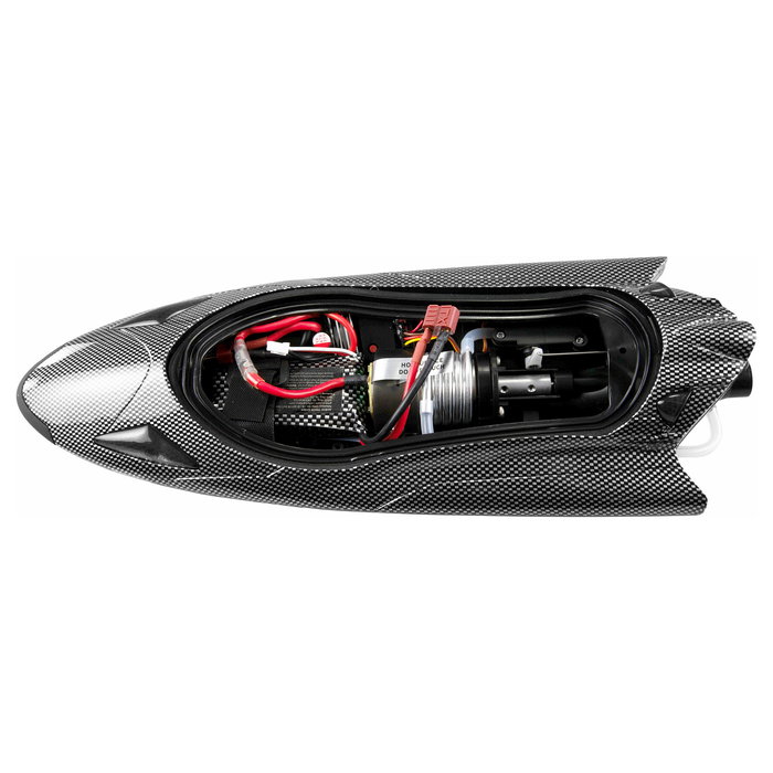 AMEWI 26108 Stingray Speedboot Barco RTR 335 mm con Motor a Reacción, 40 km/h, Efectos de Luz, Li-Ion 2000 mAh, Radio 2.4 GHz 3 Canales, Edad 14+