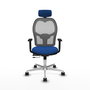 PIQUERAS Y CRESPO Silla de oficina Jorquera Sincro/Traslack Azul y Gris