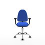 PIQUERAS Y CRESPO Silla de oficina Aýna Azul con Brazos 2D