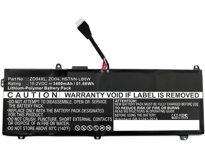CoreParts Batería para Portátil HP 51.68Wh Li-Pol 15.2V 3400mAh - Alta Calidad con 12 Meses de Garantía CoreParts Batería para Portátil HP 51.68Wh Li-Pol 15.2V 3400mAh - Alta Calidad con 12 Meses de Garantía