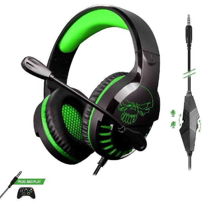 Spirit of Gamer Pro-H3 Auriculares Gaming con Micrófono, Xbox Edition, Jack 3.5, Color Verde