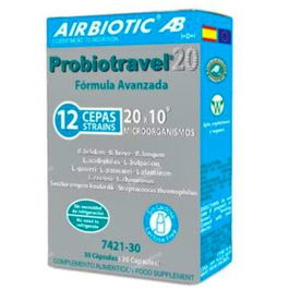 AIRBIOTIC 20 30Cap. Probióticos 20 Mil Millones de Ufc 12 Cepas Gastro-Resistentes Veganos