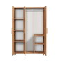 Hanah Home Armario Hedera Jungle Pino Atlántico y Blanco 120x189x48 cm Tablero Melamina