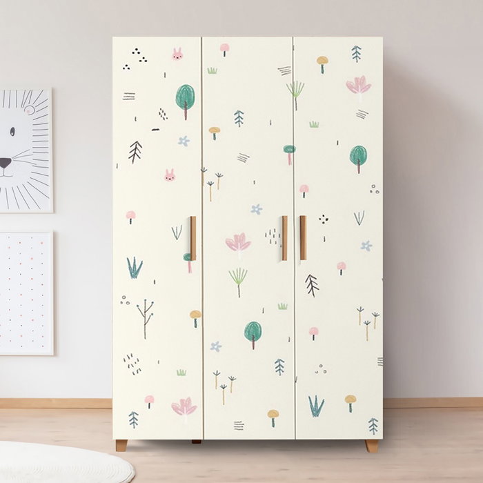 Hanah Home Armario Hedera Jungle Pino Atlántico y Blanco 120x189x48 cm Tablero Melamina