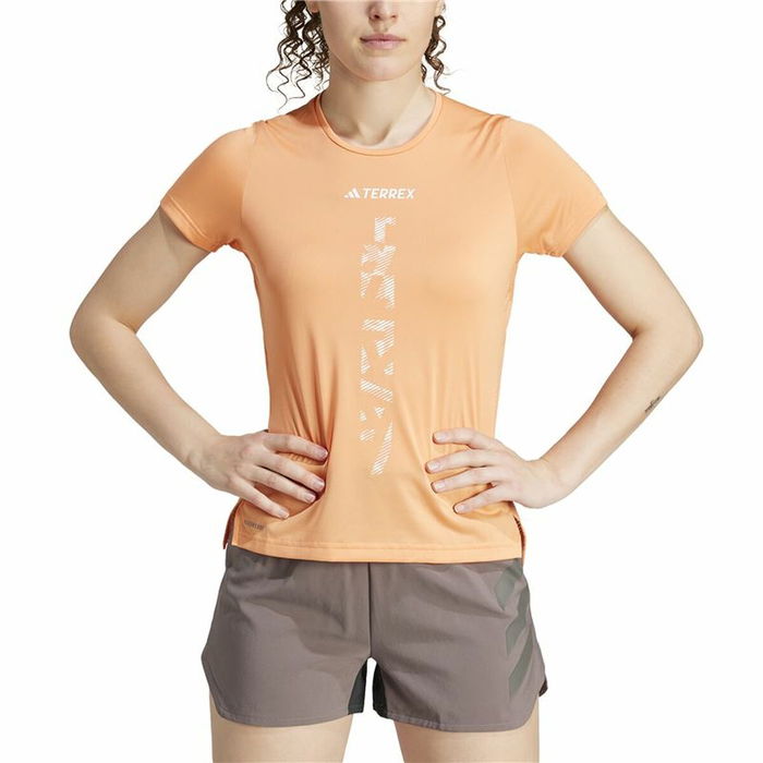 Camiseta de Manga Corta Mujer Adidas Agravic Shirt Naranja