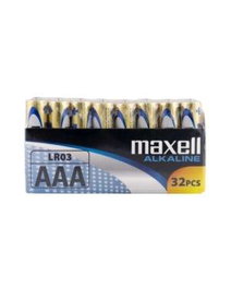 Maxell Pilas Alcalinas AAA LR03 Pack de 32 unidades