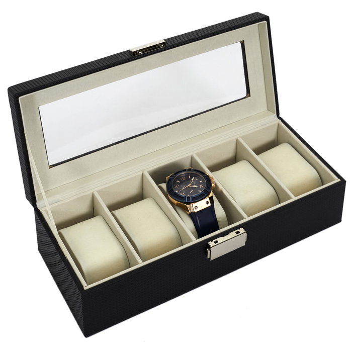 Home Deco Factory Caja para 5 Relojes de Plástico Home Deco Factory Caja para 5 Relojes de Plástico