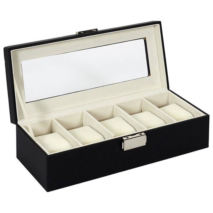 Home Deco Factory Caja para 5 Relojes de Plástico Home Deco Factory Caja para 5 Relojes de Plástico