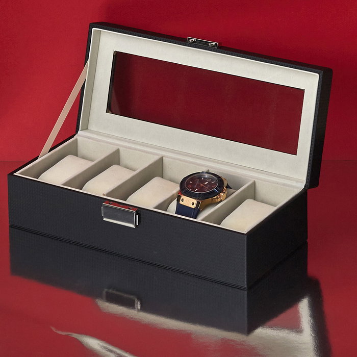 Home Deco Factory Caja para 5 Relojes de Plástico Home Deco Factory Caja para 5 Relojes de Plástico