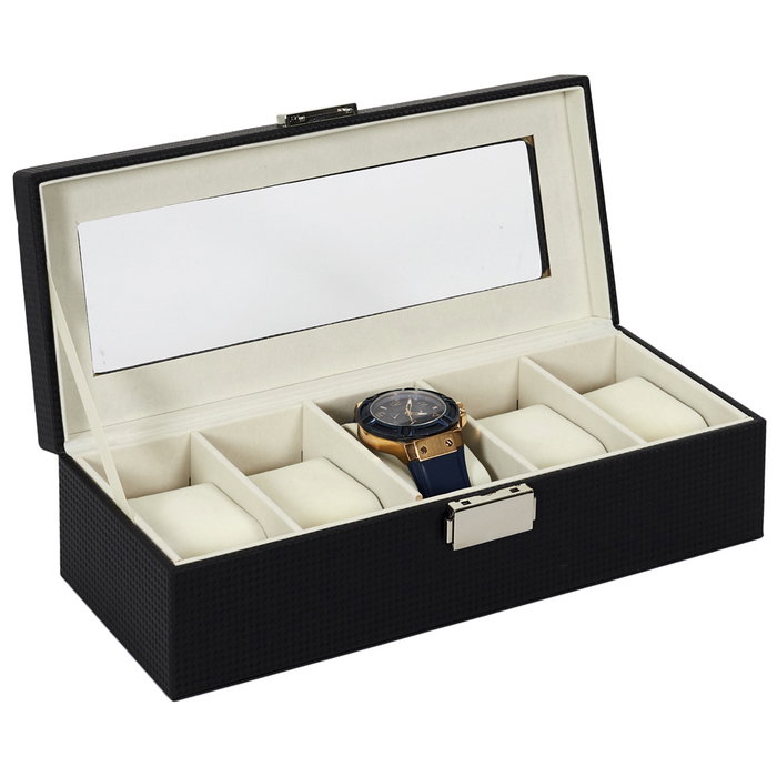 Home Deco Factory Caja para 5 Relojes de Plástico Home Deco Factory Caja para 5 Relojes de Plástico