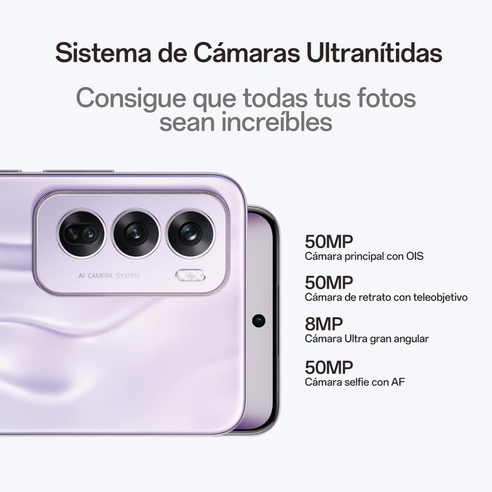 Oppo Reno12 Pro 5G 631001003704B Smartphone con IA 512GB 12GB RAM 5G Nebula Black Pantalla 6.7" Cámara 50MP Batería 5000mAh Carga 80W