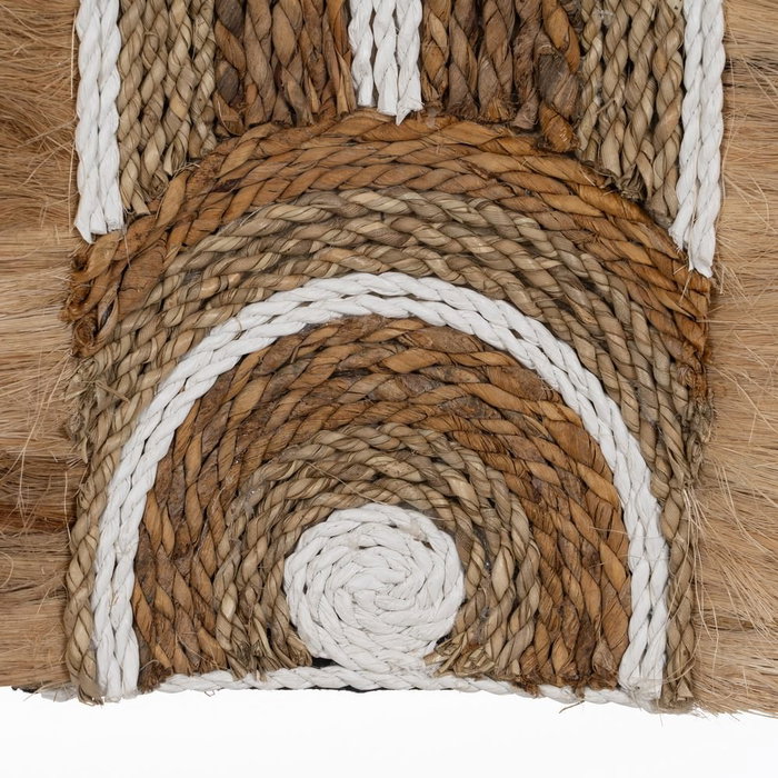 Mural Pared Fibra Natural Decoración 32 X 8 X 58 cm