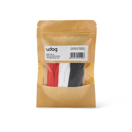 Udog Mild Cordones Planos Sin Estiramiento para Zapatillas de Ciclismo - Pack 3 Unidades (Blanco, Negro y Rojo)