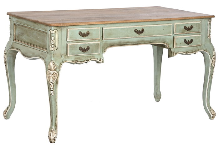 DKD Home Decor Escritorio Verde Marron 133 x 75 x 68 cm DKD Home Decor Escritorio Verde Marron 133 x 75 x 68 cm