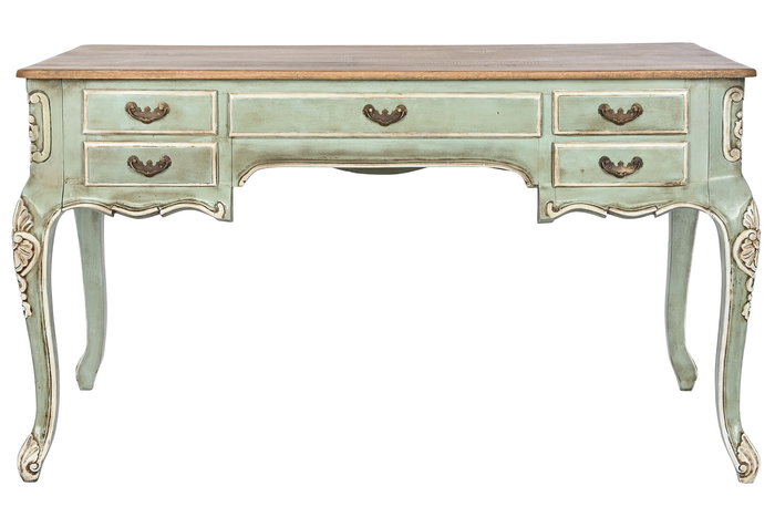 DKD Home Decor Escritorio Verde Marron 133 x 75 x 68 cm DKD Home Decor Escritorio Verde Marron 133 x 75 x 68 cm