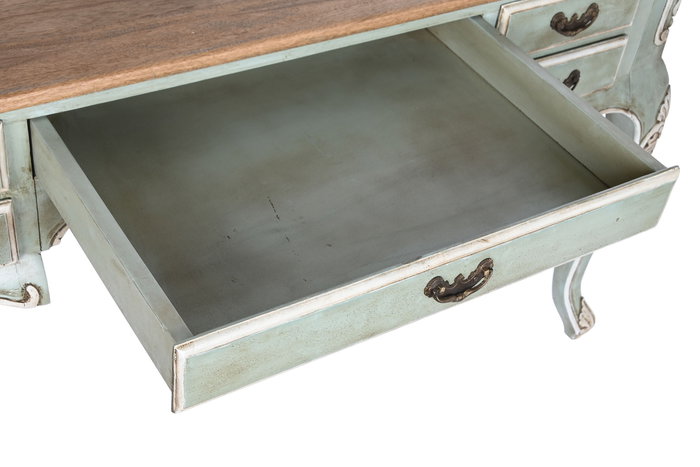 DKD Home Decor Escritorio Verde Marron 133 x 75 x 68 cm DKD Home Decor Escritorio Verde Marron 133 x 75 x 68 cm