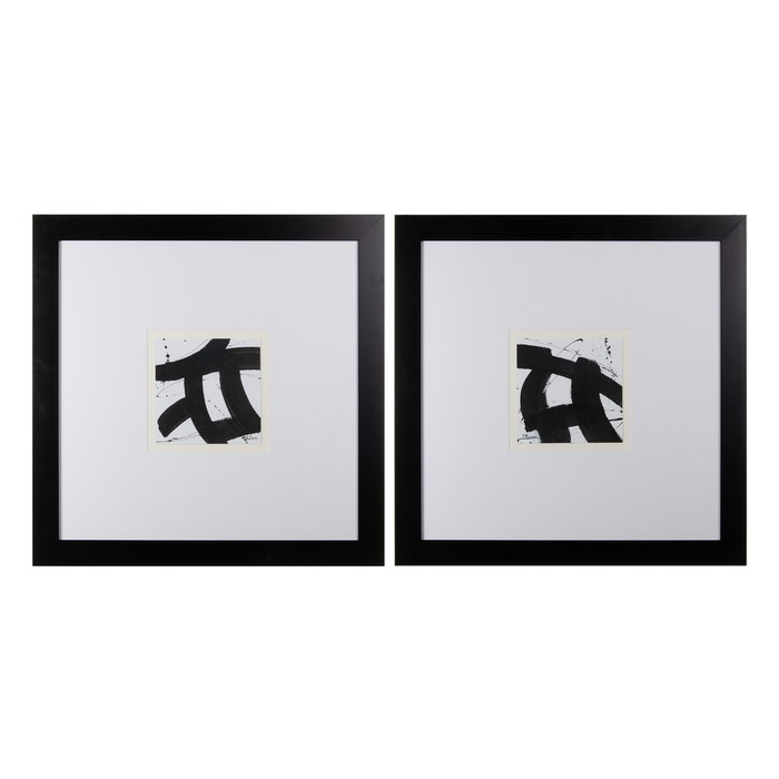 Cuadro Pintura 2/M Negro-Blanco 113 X 1,70 X 113 cm (Set de 2) Cuadro Pintura 2/M Negro-Blanco 113 X 1,70 X 113 cm (Set de 2)