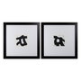 Cuadro Pintura 2/M Negro-Blanco 113 X 1,70 X 113 cm (Set de 2)