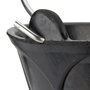 Viat Cubo de caucho negro italiano 10 l con asa metálica